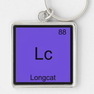 Lc - Longcat Funny Chemistry Symbol Meme T-Shirt Keychain