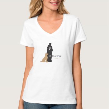 Lcar St. Francis Farm Women's V-neck Shirt by LCARescue at Zazzle