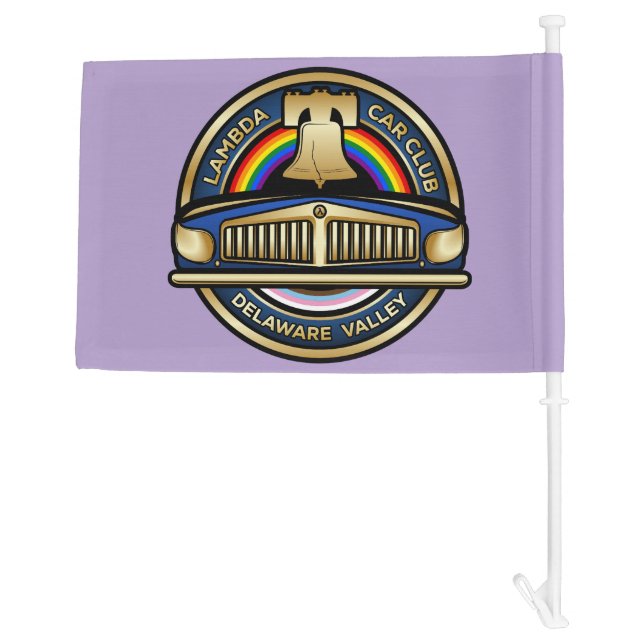 LCCI DelVal Car Flag (Lavender) (Back)