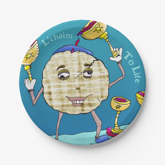 L'chaim Pesach  Paper Plates (Front)