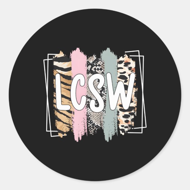 Lcsw Appreciation Clinical Social Worker Classic Round Sticker (Front)