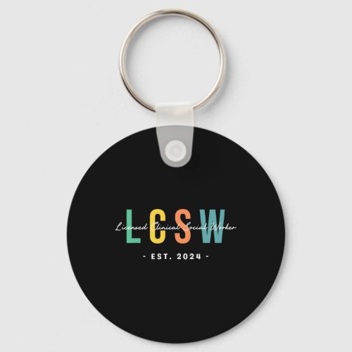 Lcsw Graduation 2024 Licensed Clinical Social Work Keychain