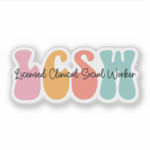 LCSW Licensed Clinical Social Worker Mental Health Sticker