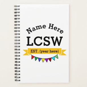LCSW Licensed Clinical Social Worker Personalized Planner