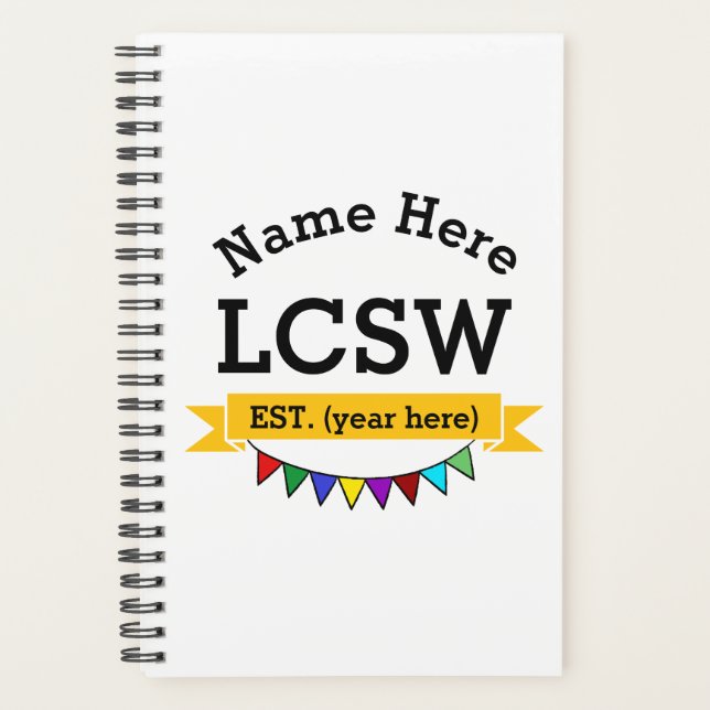 LCSW Licensed Clinical Social Worker Personalized Planner (Front)