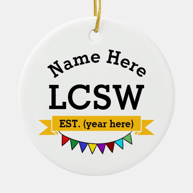 LCSW Ornament Gift Licensed Clinical Social Worker (Front)