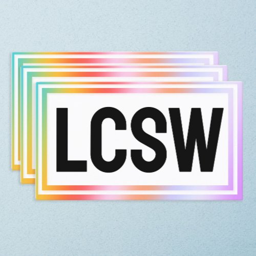 LCSW Social Worker Business Card
