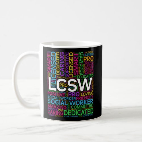 Lcsw Social Worker Word Cloud Tal Health Coffee Mug