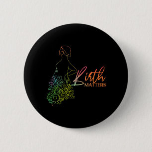 LD Labour and Delivery Nurse Midwife Birth Worker Button