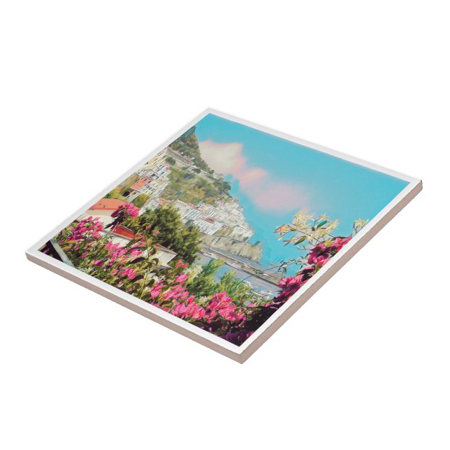 ldp AMALFI - panorama - Amalfi coast - Ceramic Tile (Side)