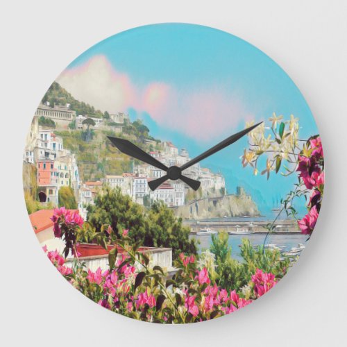 ldp AMALFI _ panorama _ Amalfi coast _ Large Clock