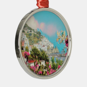 ldp AMALFI - panorama - Amalfi coast - Metal Ornament