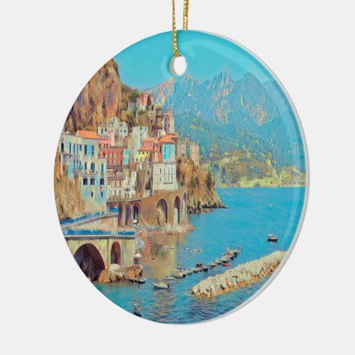 ldp ATRANI_ Amalfi Coast _ Ceramic Ornament