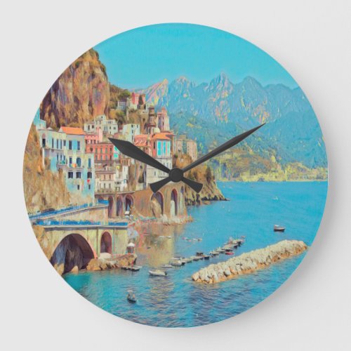 ldp ATRANI_ Amalfi Coast _ Large Clock