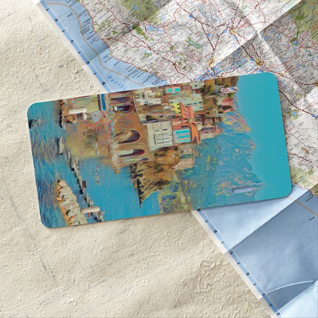 ldp ATRANI.- Amalfi Coast - License Plate (In Situ)