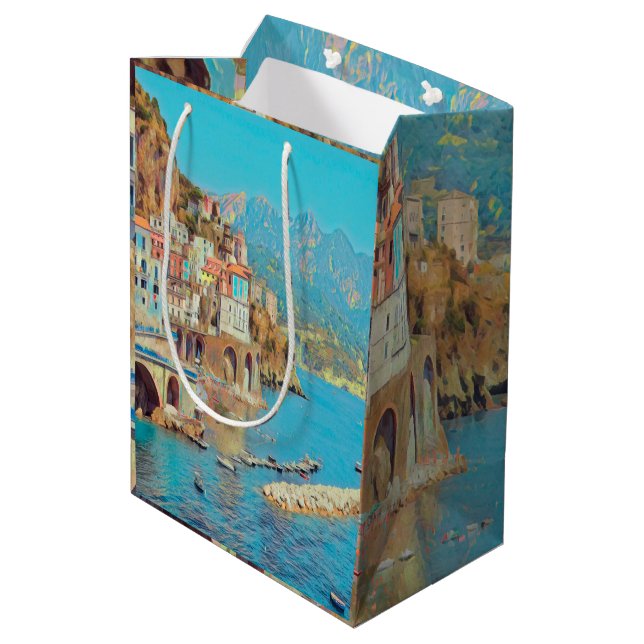 ldp ATRANI.- Amalfi Coast - Medium Gift Bag (Back Angled)