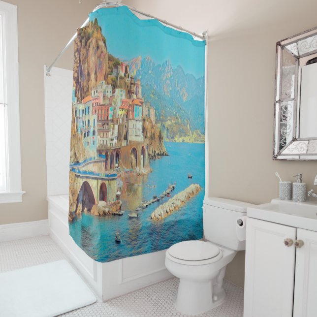 ldp ATRANI.- Amalfi Coast - Shower Curtain (In Situ)