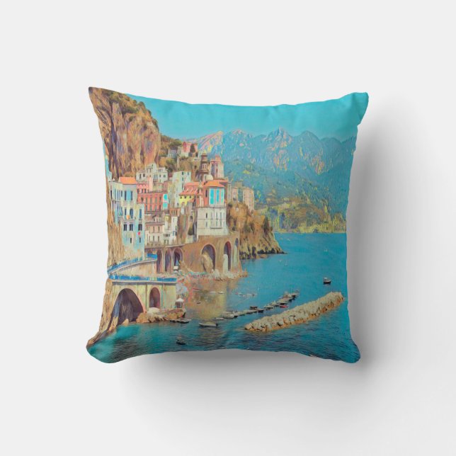 ldp ATRANI.- Amalfi Coast - Throw Pillow (Front)