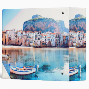 ldp CEFALÙ - Sicily - beach - panorama 3 Ring Binder
