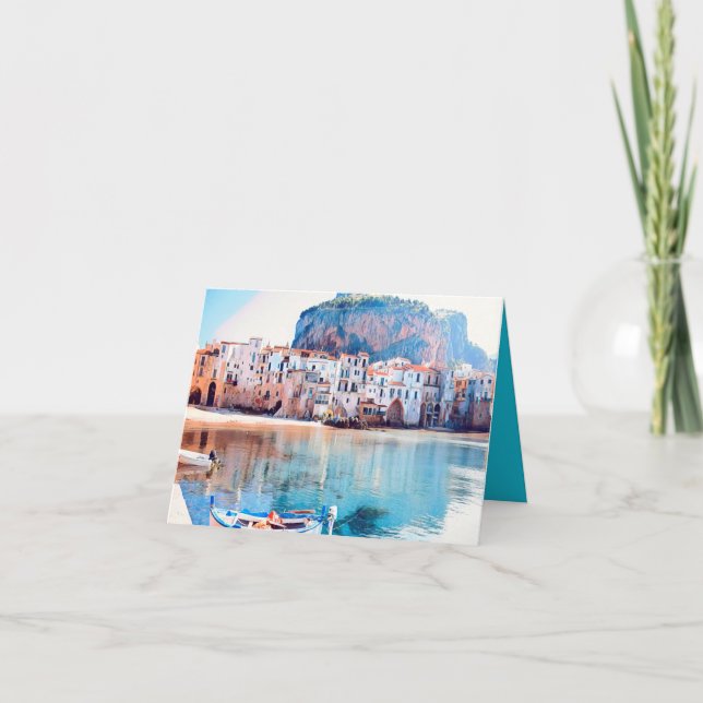 ldp CEFALÙ - Sicily - beach - panorama Card (Front)