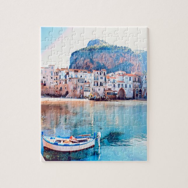 ldp CEFALÙ - Sicily - beach - panorama Jigsaw Puzzle (Vertical)