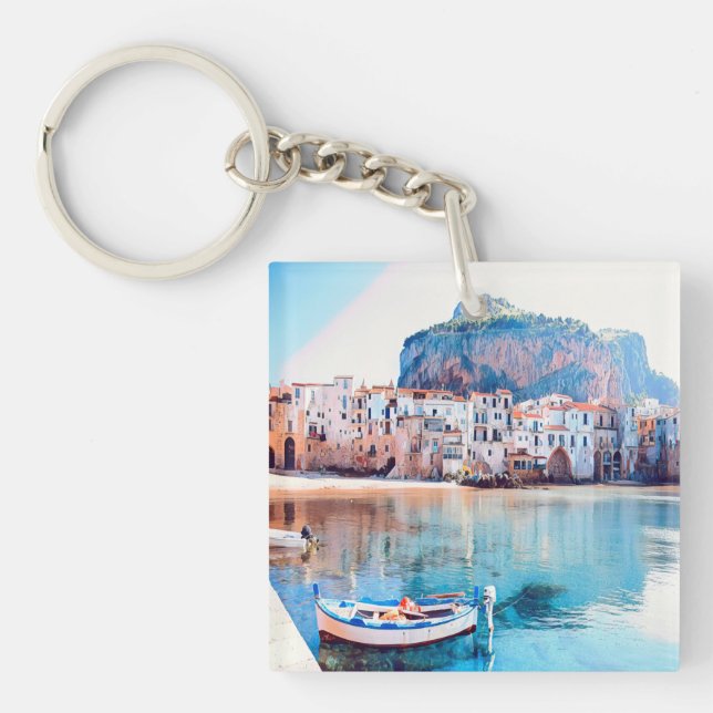 ldp CEFALÙ - Sicily - beach - panorama Keychain (Front)