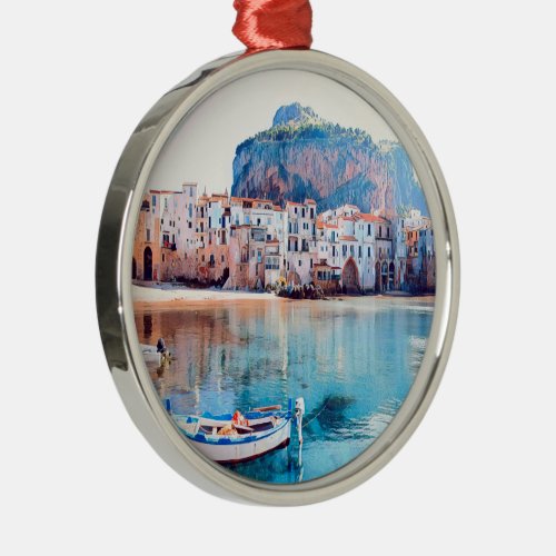 ldp CEFAL _ Sicily _ beach _ panorama Metal Ornament