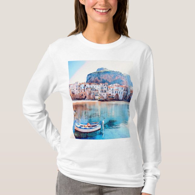 ldp CEFALÙ - Sicily - beach - panorama T-Shirt (Front)
