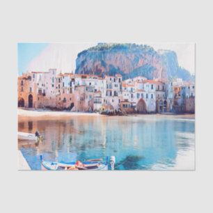 ldp CEFALÙ - Sicily - beach - panorama Tissue Paper