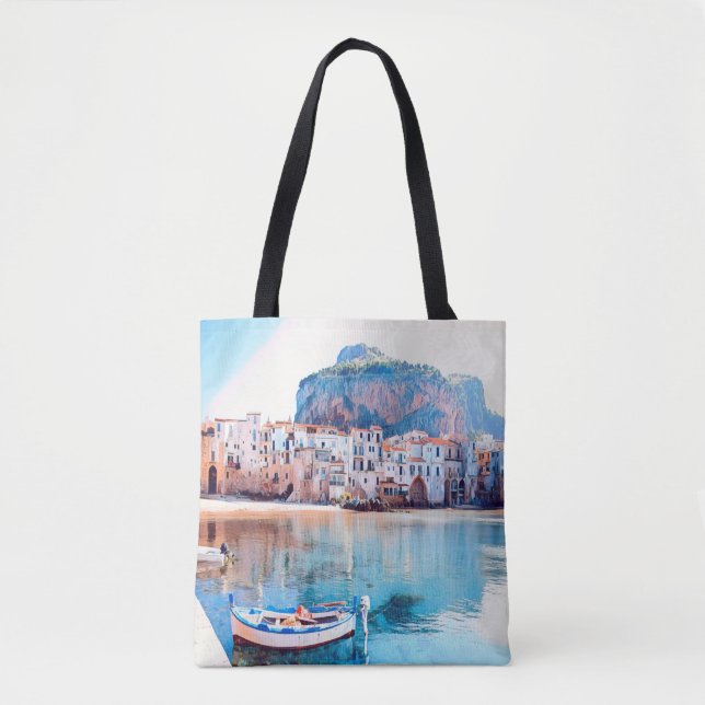 ldp CEFALÙ - Sicily - beach - panorama Tote Bag (Front)