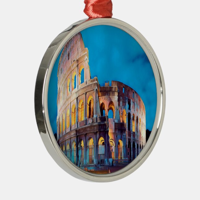 ldp COLOSSEUM Rome - by nigth - Metal Ornament (Right)