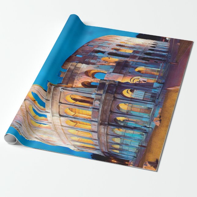 ldp COLOSSEUM Rome - by nigth - Wrapping Paper (Unrolled)
