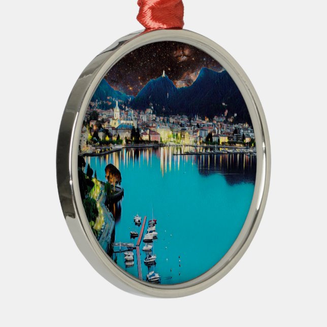 ldp COMO - Lake - Panorama Metal Ornament (Right)