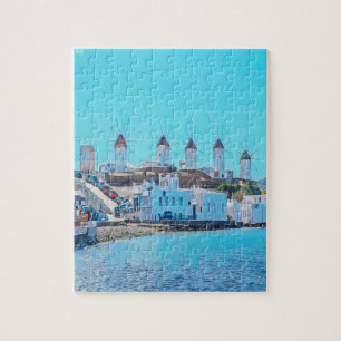 ldp MYKONOS - view from the sea of the windmills - Jigsaw Puzzle