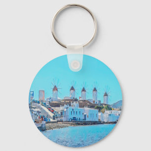 ldp MYKONOS - view from the sea of the windmills - Keychain