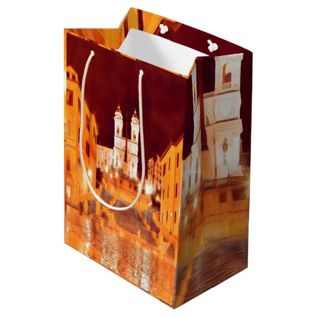 ldp PIAZZA DI SPAGNA by nigth Rome Medium Gift Bag (Back Angled)