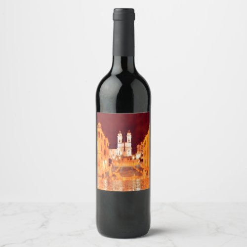 ldp PIAZZA DI SPAGNA by nigth Rome Wine Label