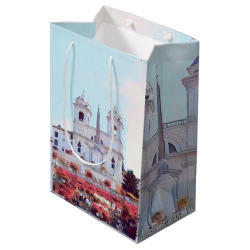 ldp PIAZZA DI SPAGNA _ Rome _ with flowers _ Medium Gift Bag