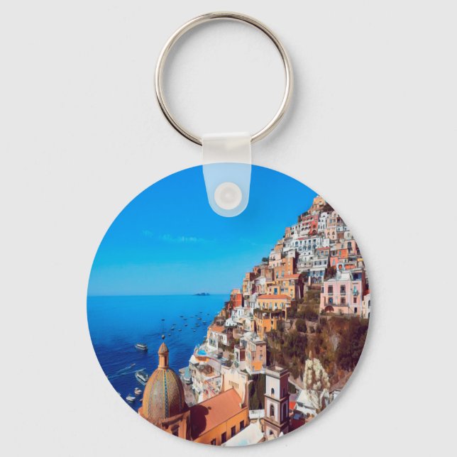 ldp POSITANO - Amalfi Coast - Panorama Keychain (Front)