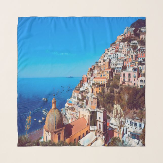 ldp POSITANO - Amalfi Coast - Panorama Scarf (Front)