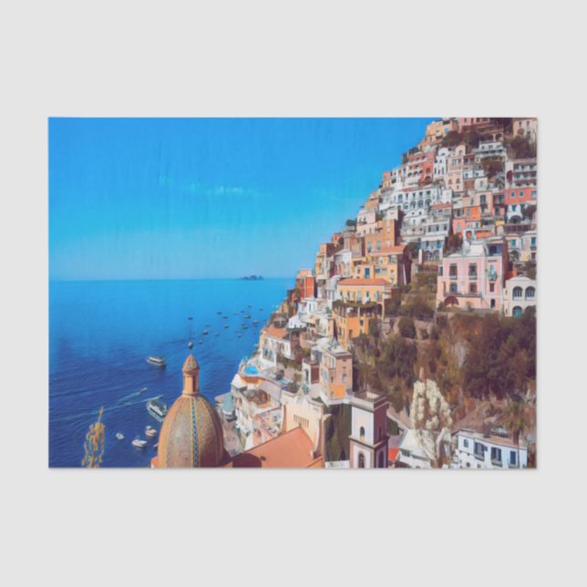 ldp POSITANO - Amalfi Coast - Panorama Tissue Paper (Front)
