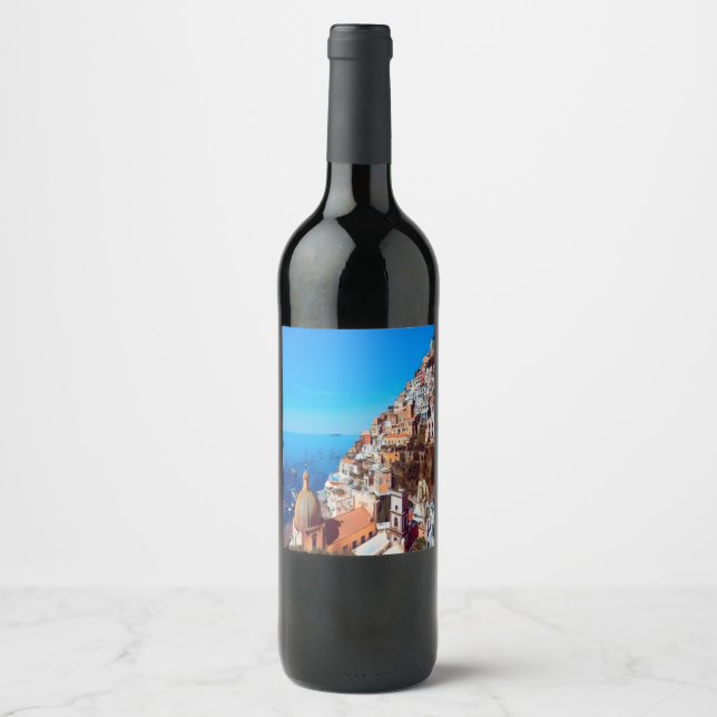 ldp POSITANO - Amalfi Coast - Panorama Wine Label (Front)