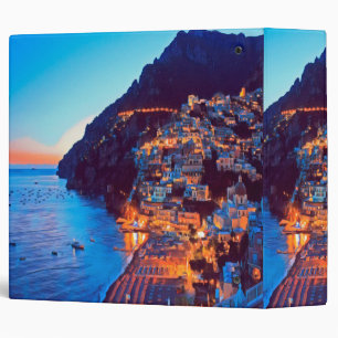 ldp POSITANO Amalfi Coast - sunset taken by Hotel 3 Ring Binder