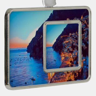 ldp POSITANO Amalfi Coast - sunset taken by Hotel Christmas Ornament