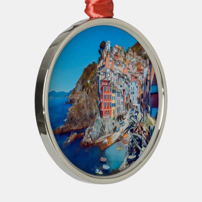 ldp RIOMAGGIORE - Cinque Terre - Metal Ornament (Right)