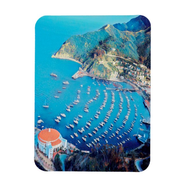 ldp SANTA CATALINA Island - California - harbor Magnet (Vertical)