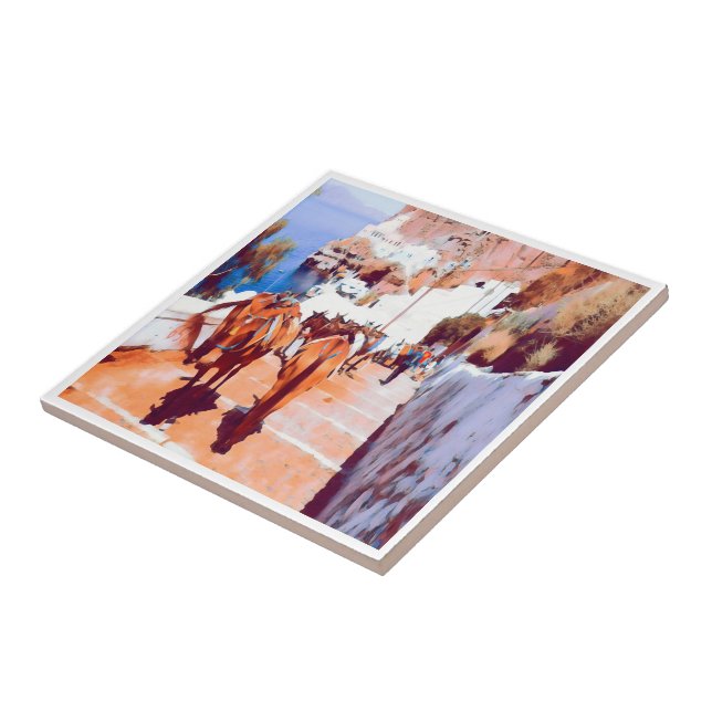 ldp SANTORINI - Donkey trail - Fira - Ceramic Tile (Side)