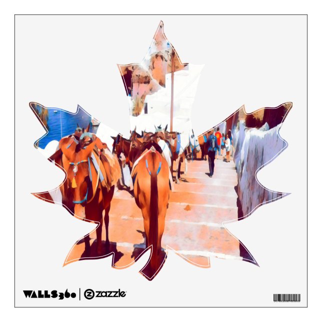 ldp SANTORINI - Donkey trail - Fira - Wall Decal (Front)