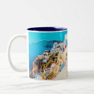 ldp SANTORINI - panorama - Two-Tone Coffee Mug