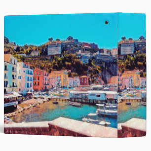ldp SORRENTO - panorama - beach - 3 Ring Binder